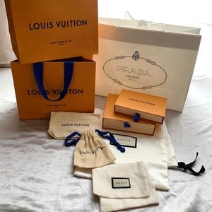 Designer Gift Bags; Louis Vuitton, Gucci, Prada